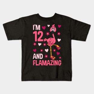 I'm 12 and Flamazing Flamingo Kids T-Shirt